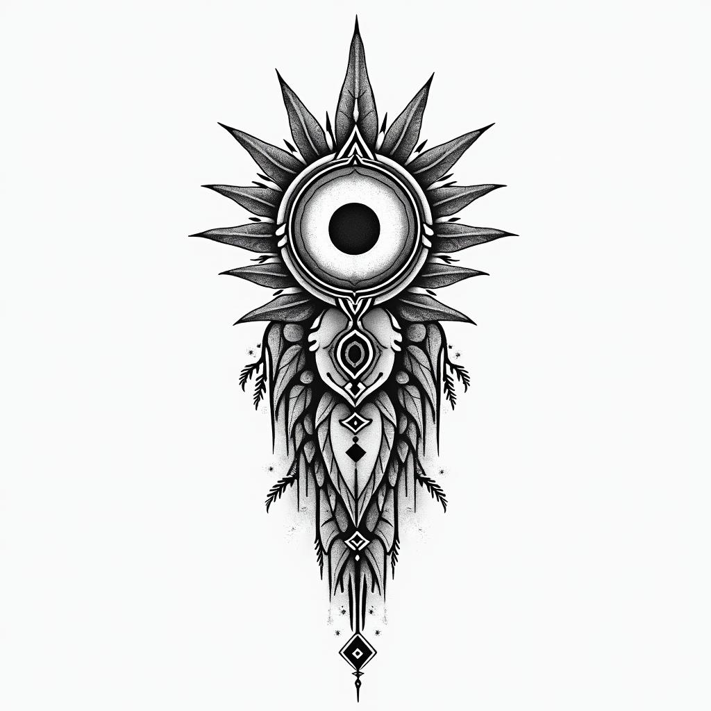 Denise, twins, May 21, 1991, Bielefeldin spiritual symbols tattoo style, featuring an intricate design incorporating elements, Hamsa hand, third eye, minimalist composition - Variation 3