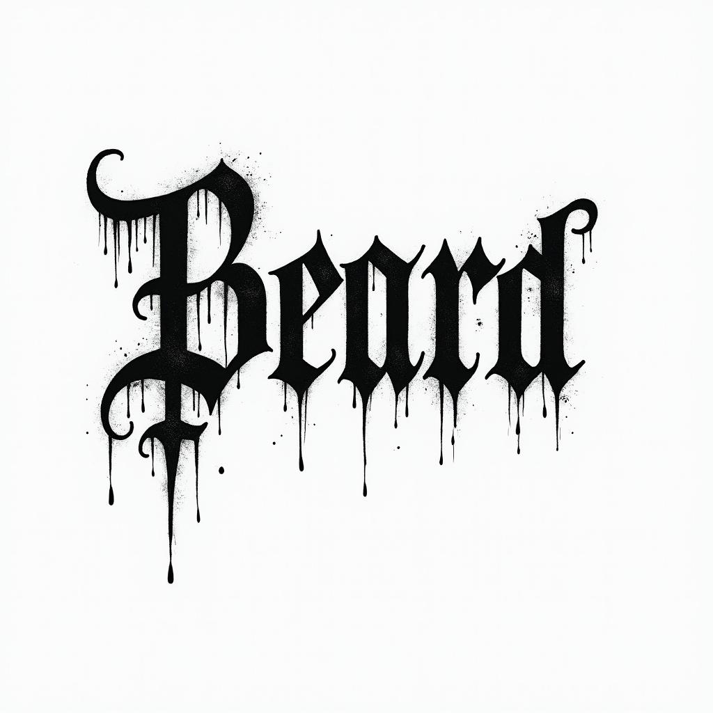 SZtext-based tattoo, gothic font ultra-realistic, perfectly placed, high-quality font design, photo-realistic shading, 8k, high quality, finely detailed typography - Variation 4
