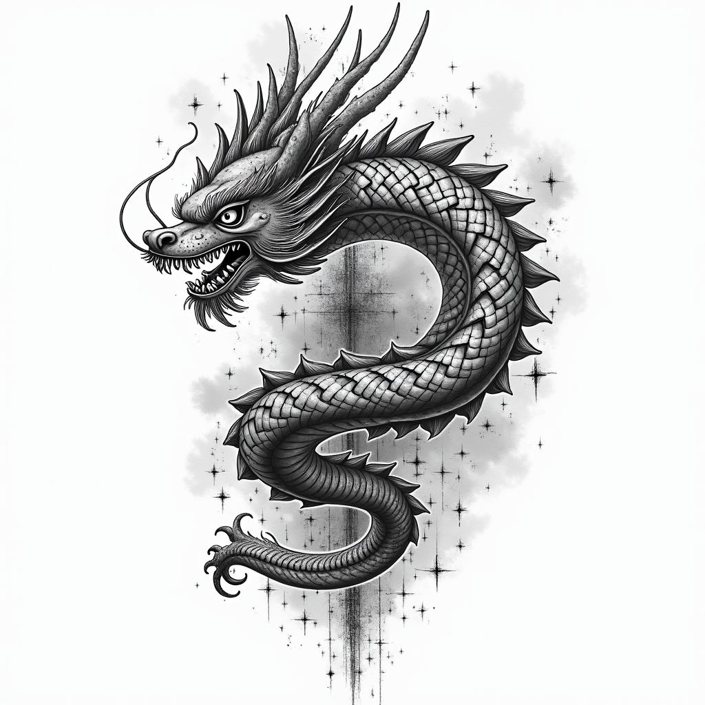 Change takes timein japanese style tattoo, detailed tattoo, traditional japanese culture tattoo, mythology, 8k - Variation 4