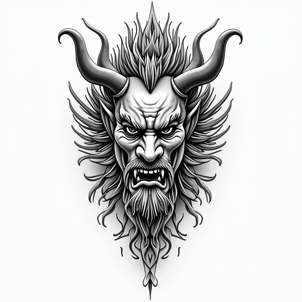 Change takes timein japanese style tattoo, detailed tattoo, traditional japanese culture tattoo, mythology, 8k