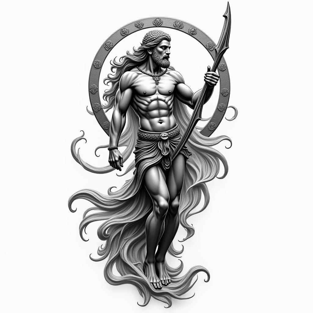 Buddah Sagittarius Everett Wa.higly detailed tattoo - Variation 3