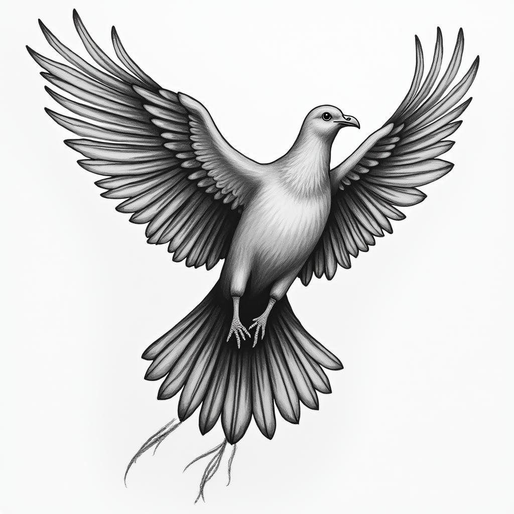 I want an tattoo on my outer forearm that says long live jero and kailyn it needs to have shading and a dove.can you try to generate ithigly detailed tattoo - Variation 4