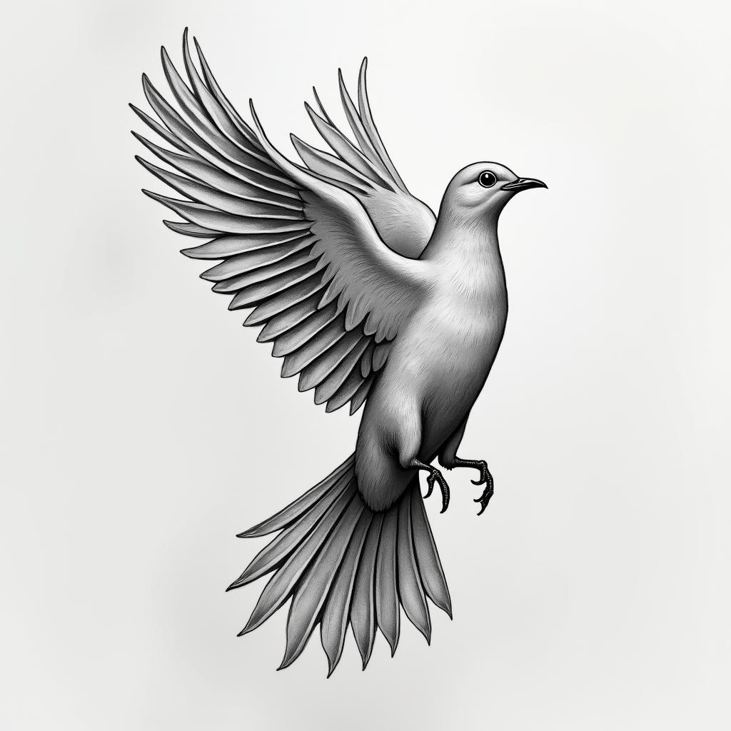 I want an tattoo on my outer forearm that says long live jero and kailyn it needs to have shading and a dove.can you try to generate ithigly detailed tattoo - Variation 2
