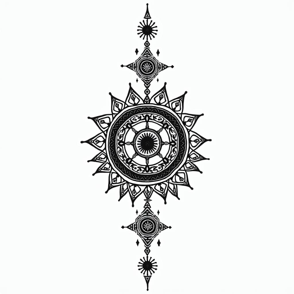 Sexual abuse, never met my dad, raised my three children alone and adopted more. Successful career. Forgiveness, healing, love, acceptance.in spiritual symbols tattoo style, featuring an intricate design incorporating elements, Hamsa hand, third eye, minimalist composition - Variation 2