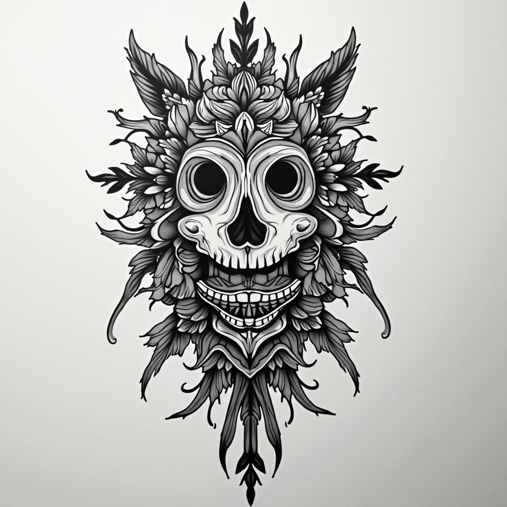 I have a tattoo that goes across my chest from collar bone to the other side it says loyalty and honor but it's messed up what can I do too put something different over it I'm a 34 yr old femalein authentic tattoo style, incorporating traditional modifications, bold black outlines, solid color fills, featuring classic authentic elements - Variation 2
