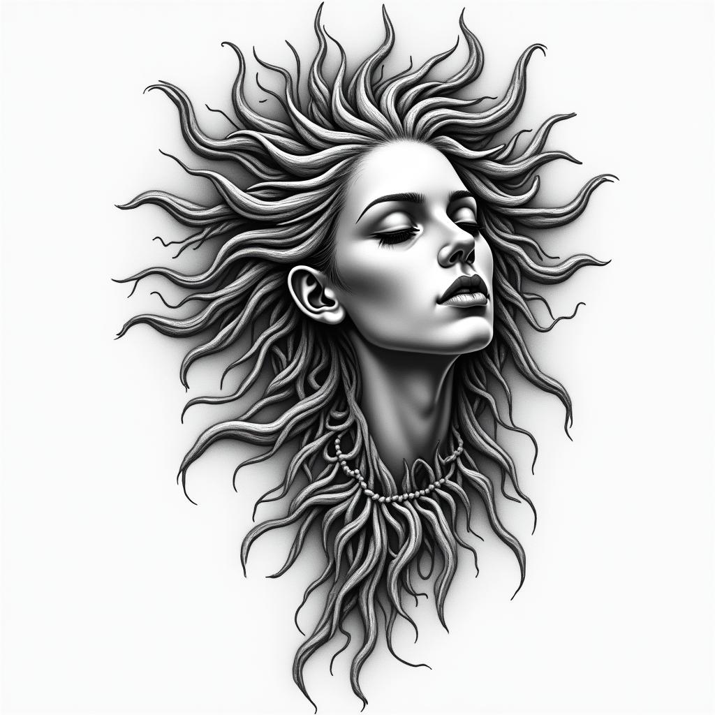 Mind body and soulhigly detailed tattoo