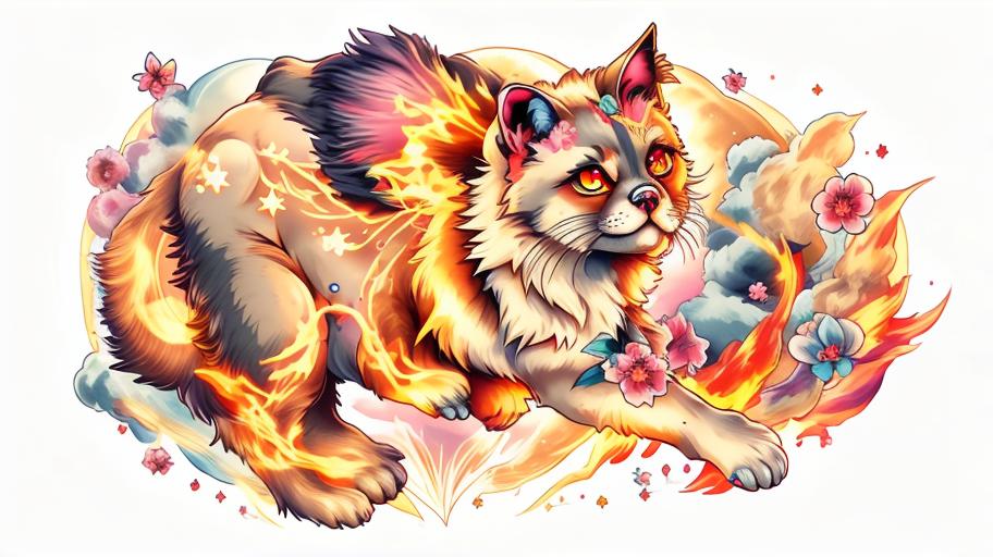 tattoo art, anime style, high resolution, glowing energy effects, digital art.undefined - Variation 2