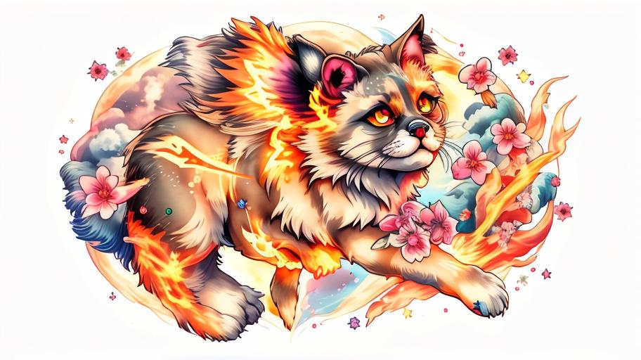 tattoo art, anime style, high resolution, glowing energy effects, digital art.undefined - Variation 4