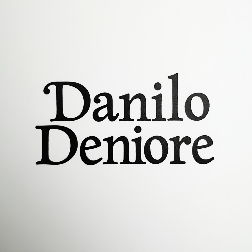 Danielminimalist text-based tattoo, Monospace font ultra-realistic, perfectly placed, high-quality font design, photo-realistic shading, 8k, high quality, finely detailed typograph - Variation 4