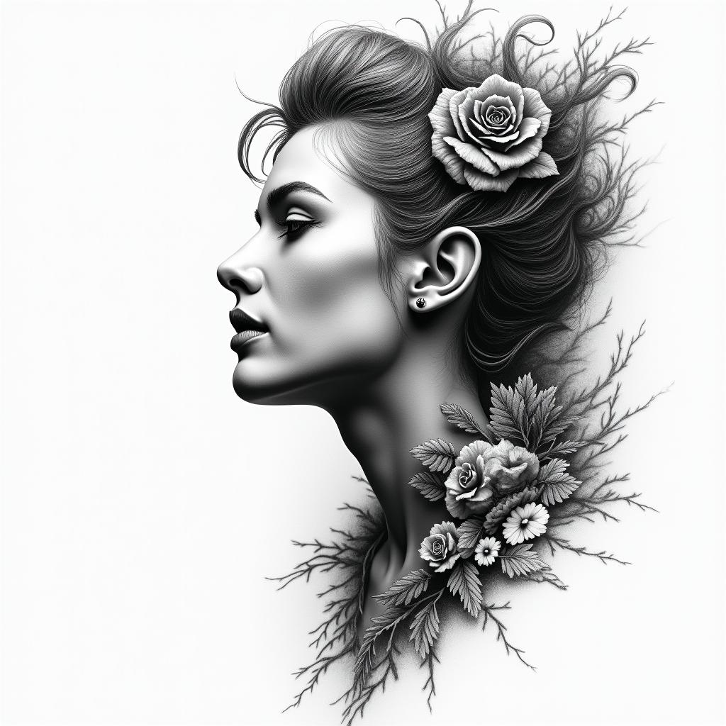 one piecehigly detailed tattoo - Variation 8