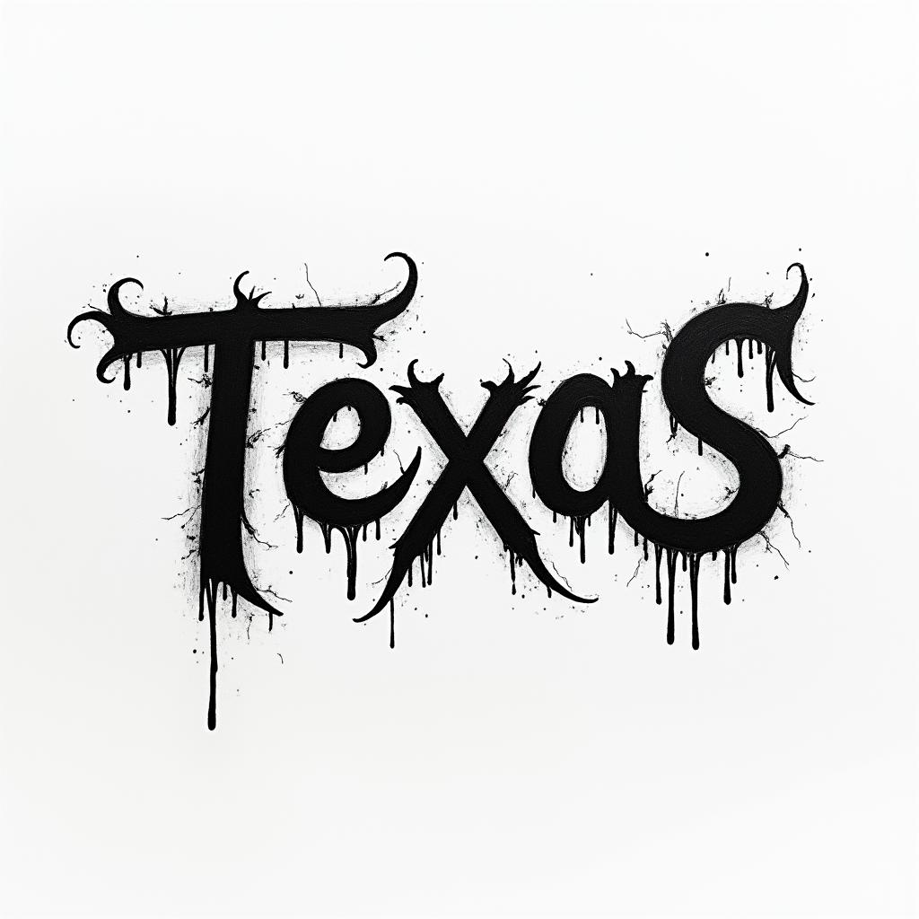 Aaron Leo Texastext-based tattoo, japanese font ultra-realistic, perfectly placed, high-quality font design, photo-realistic shading, 8k, high quality, finely detailed typograph - Variation 2