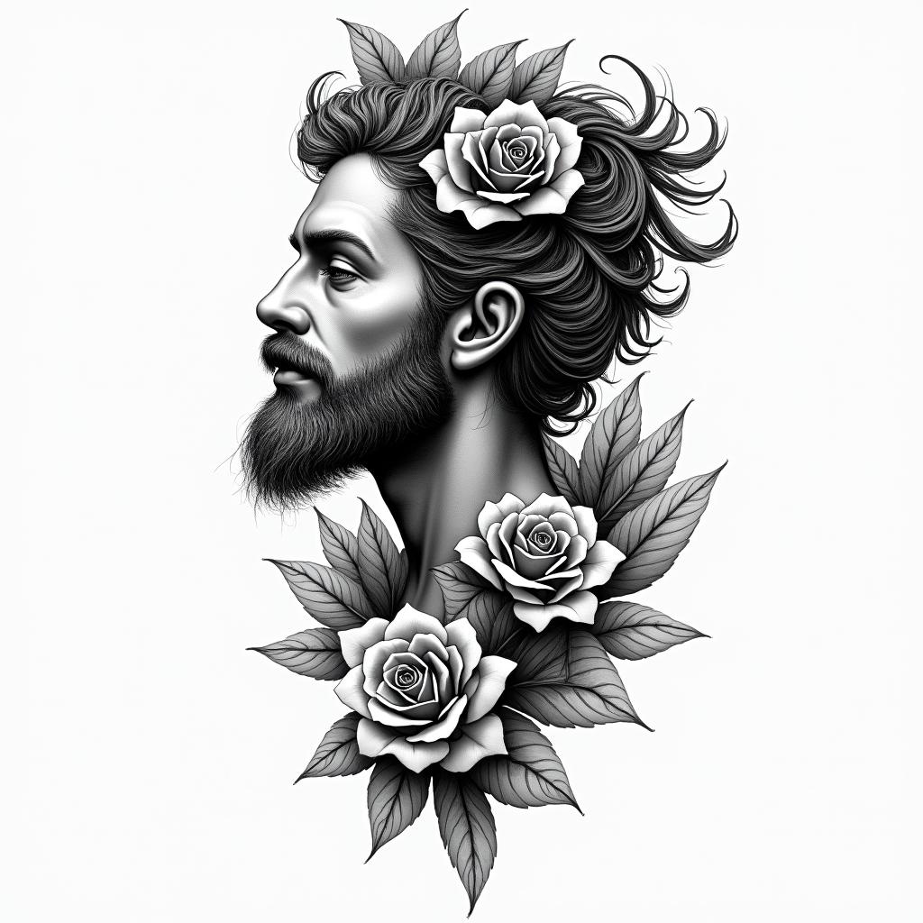 Stoicismin bohemian style tattoo, 8k - Variation 3