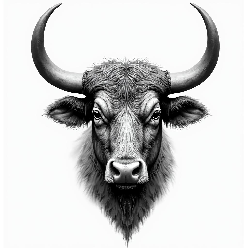 Taurus bullin bohemian style tattoo, 8k - Variation 6