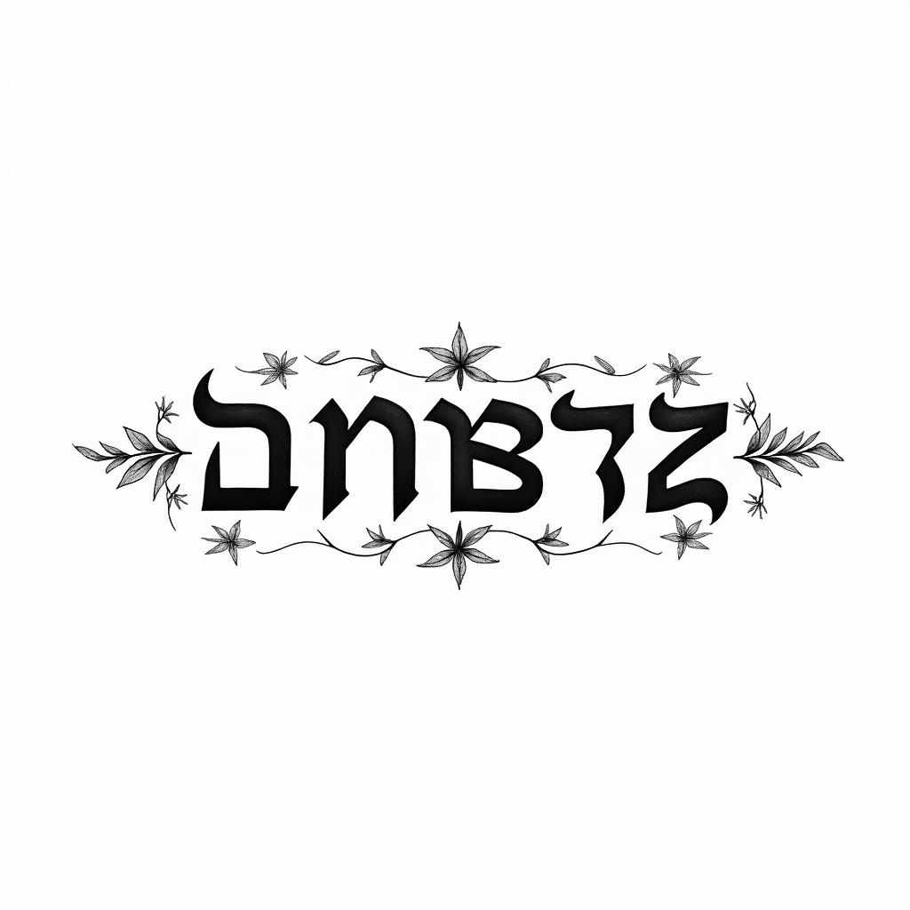 The names "Yaretzi" and "Shareni" in an italic font, connected by a smooth and flowing line that unites them. Around the names, you could have small details like leaves or delicate stars, symbolizing each of you and your special bond.higly detailed tattoo - Variation 2