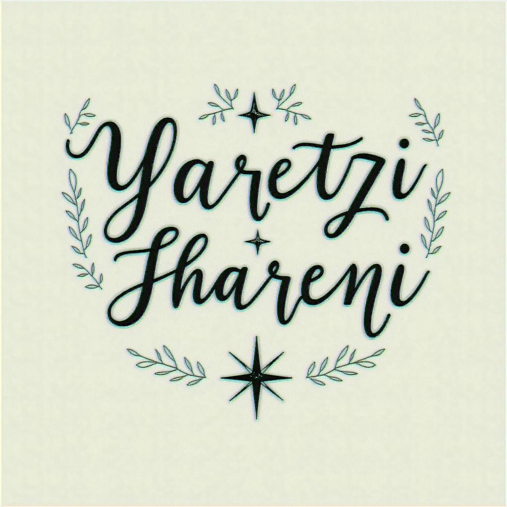 The names "Yaretzi" and "Shareni" in an italic font, connected by a smooth and flowing line that unites them. Around the names, you could have small details like leaves or delicate stars, symbolizing each of you and your special bond.higly detailed tattoo - Variation 4