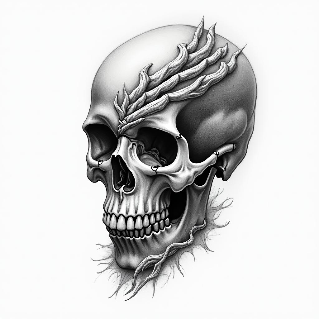 Car partshigly detailed tattoo - Variation 4