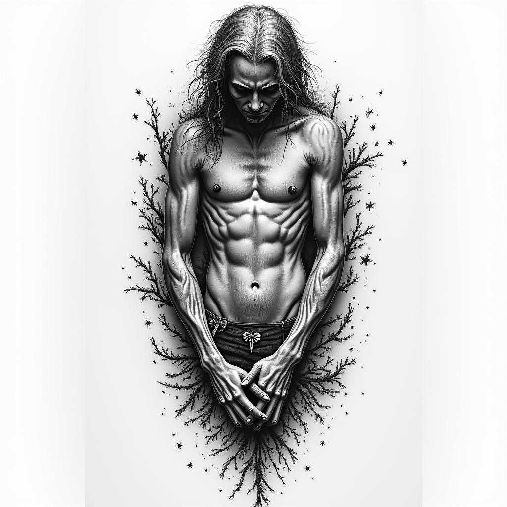 Death of a loved onehigly detailed tattoo - Variation 4