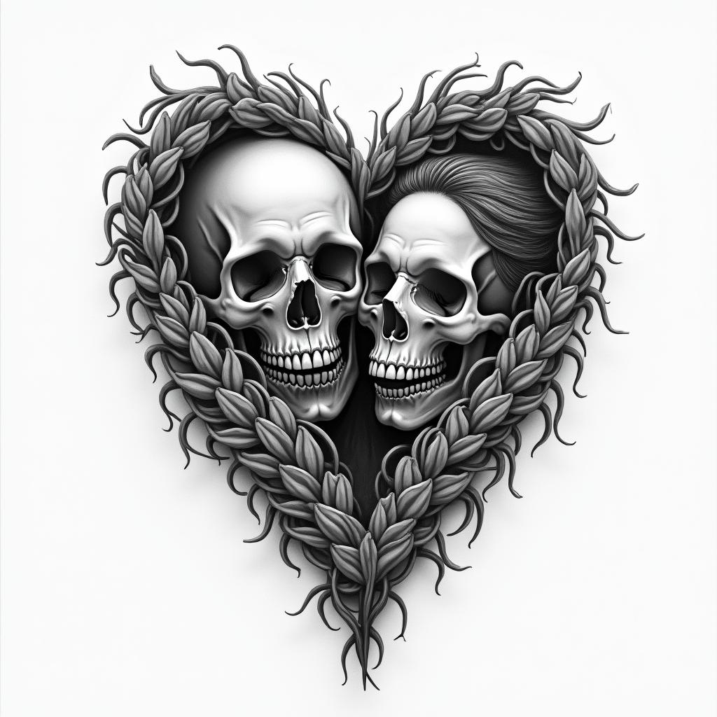 Death of a loved onehigly detailed tattoo - Variation 3