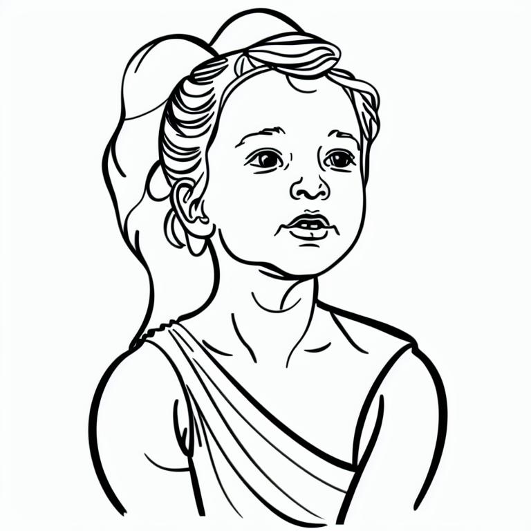 Minimalist one-line portrait in a continuous line drawing style, featuring smooth, flowing curves to define the subject. The composition should focus on clean, elegant simplicity with subtle expressions and well-balanced proportions. Use a white background for contrast, avoiding excessive detail. Incorporate abstract loops or swirls around the figure for artistic flair, ensuring the lines remain bold and deliberateundefined - Variation 4