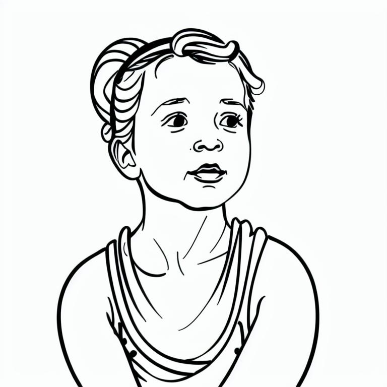 Minimalist one-line portrait in a continuous line drawing style, featuring smooth, flowing curves to define the subject. The composition should focus on clean, elegant simplicity with subtle expressions and well-balanced proportions. Use a white background for contrast, avoiding excessive detail. Incorporate abstract loops or swirls around the figure for artistic flair, ensuring the lines remain bold and deliberateundefined
