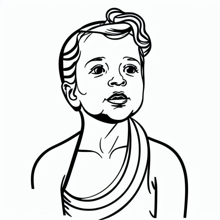 Minimalist one-line portrait in a continuous line drawing style, featuring smooth, flowing curves to define the subject. The composition should focus on clean, elegant simplicity with subtle expressions and well-balanced proportions. Use a white background for contrast, avoiding excessive detail. Incorporate abstract loops or swirls around the figure for artistic flair, ensuring the lines remain bold and deliberateundefined - Variation 2