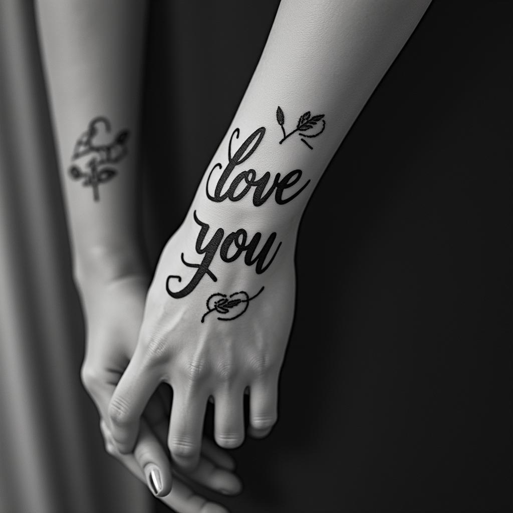 Love youhigly detailed tattoo - Variation 5