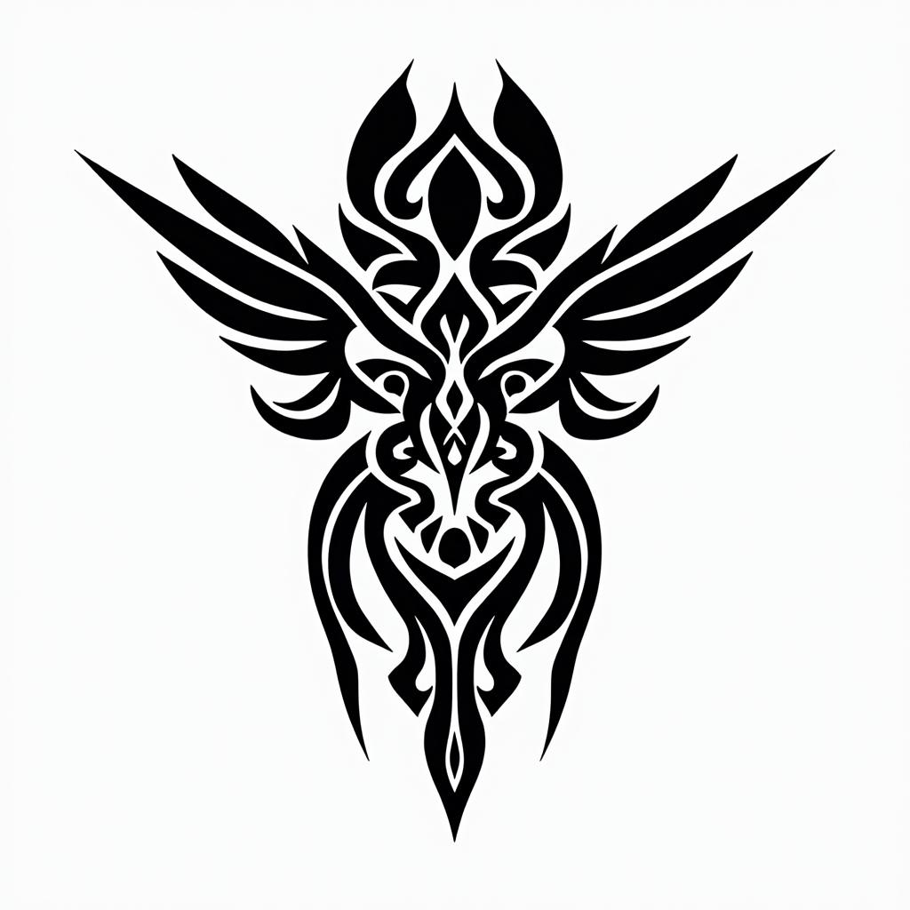 Cowboy and Indian designin tribal tattoo style, featuring bold and black geometric shapes, curved lines, intertwine and flow seamlessly, creating a powerful and symbolic design, polynesian and maori styles