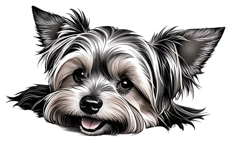 yorkie dog face - Variation 3