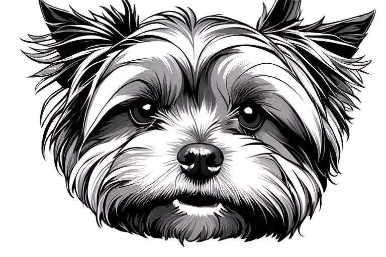 yorkie dog face - Variation 4