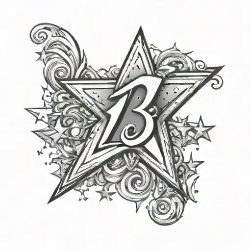 number 13 stars - Variation 2