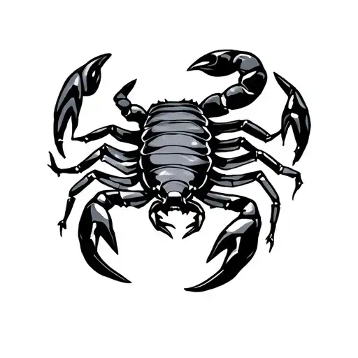 simple old school scorpion tattoo A5 format - Variation 2