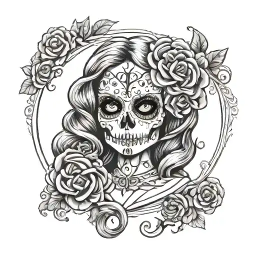 Lady death sugar skull - Variation 2