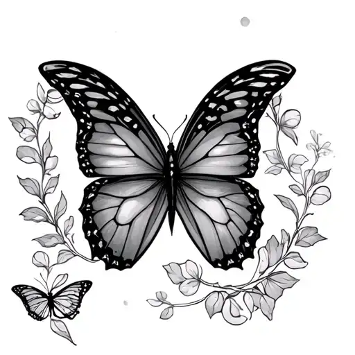 Night Butterfly Tattoo Extension