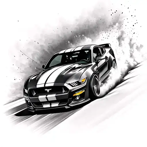 ford mustang car going fast