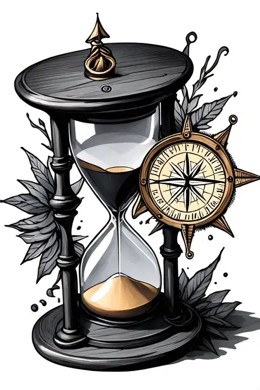 hourglass and compass - Variation 1