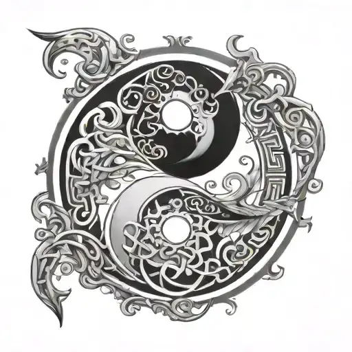 - Energy circle - Fluid - Alchemy - Ouroboros - Yin and yang - Celtic