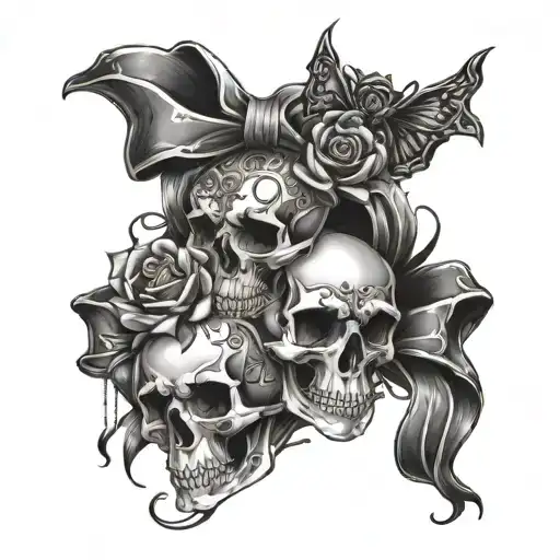 skulls and bows sequence - Variation 2