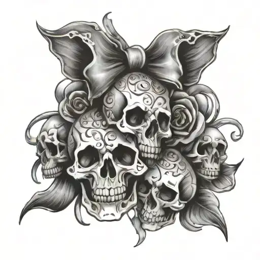skulls and bows sequence - Variation 4