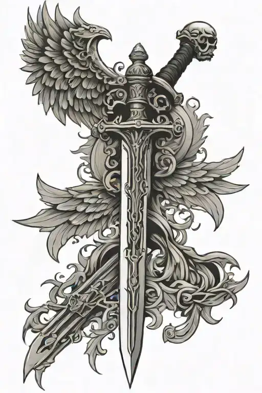 sword with wings of - Variation 2