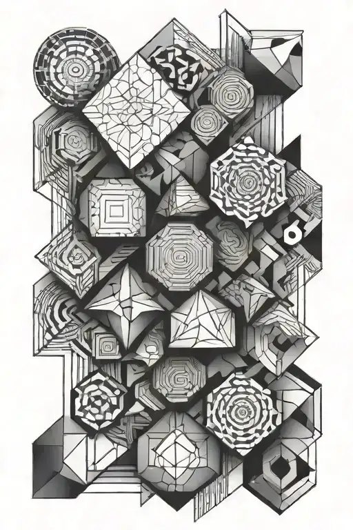 geometric shapes, optical illusions