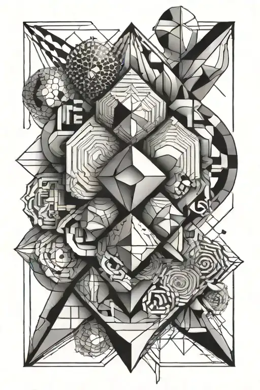 geometric shapes, optical illusions - Variation 2