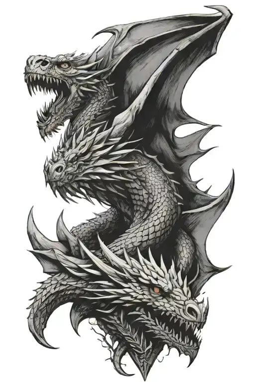 game of thrones dragon face - Variation 2