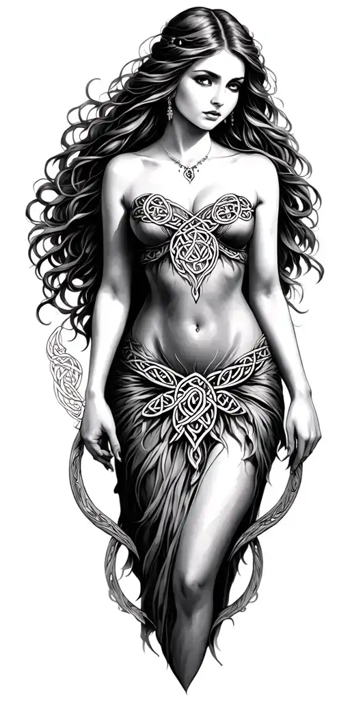 Celtic woman posing