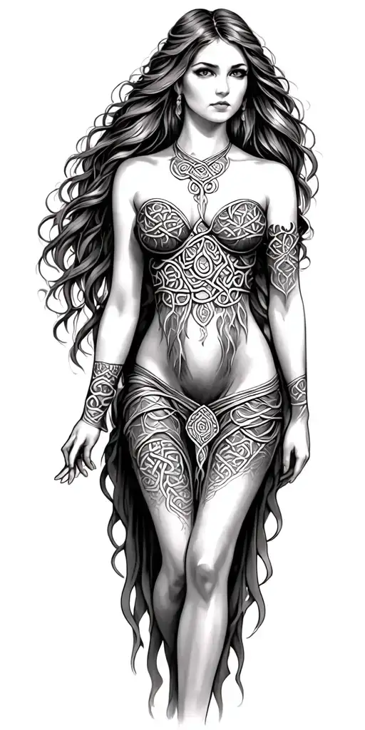 Celtic woman posing - Variation 2