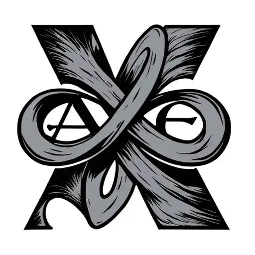 the word ace in a infinity symbol intertwined - Variation 1