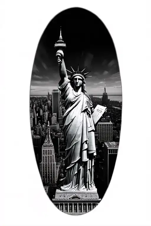 New York, Empire State, statue of liberty