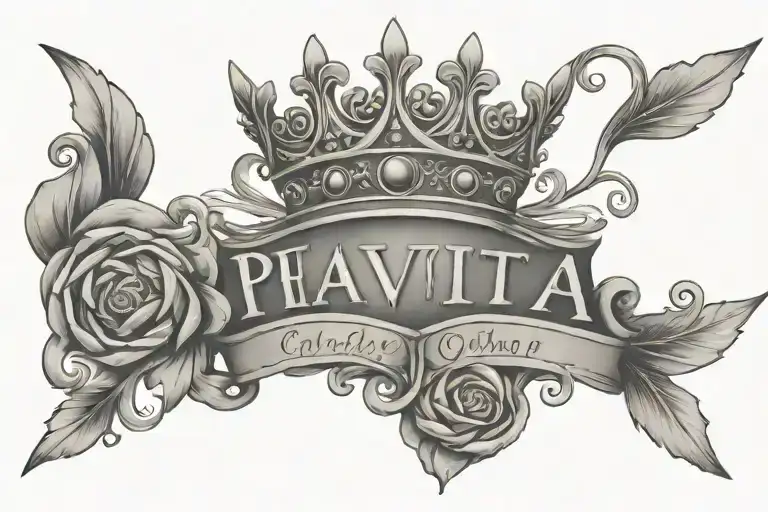 name phavita and crown on top - Variation 2