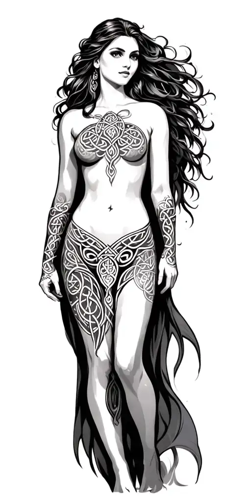 Celtic women full body - Variation 2