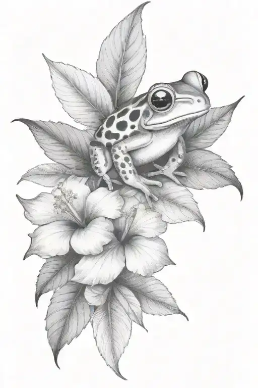 hibiscus frog leaves - Variation 2