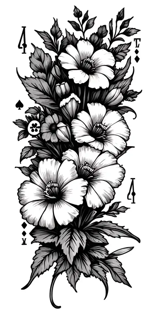 Western, Playing Cards, Wild Flowers , Western Jewelry,Leather - Variation 2